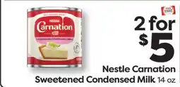 Weis Markets Nestle Carnation Sweetened Condensed Milk offer