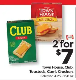 Weis Markets Town House, Club, Toasteds, Carr's Crackers offer