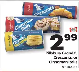 Weis Markets Pillsbury Grands!, Crescents, or Cinnamon Rolls offer
