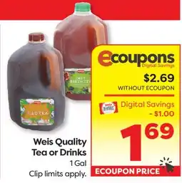 Weis Markets Weis Quality Tea or Drinks offer