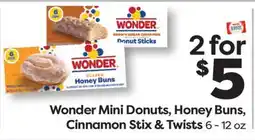 Weis Markets Wonder Mini Donuts, Honey Buns, Cinnamon Stix & Twists offer