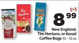 Weis Markets New England, Tim Hortons, or Kauai Coffee Bags offer