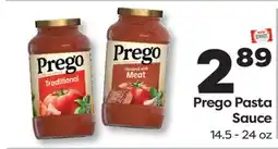 Weis Markets Prego Pasta Sauce offer