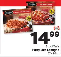 Weis Markets Stouffer's Party Size Lasagna offer
