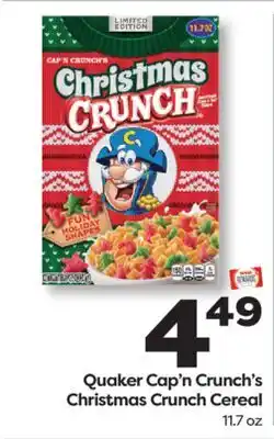 Weis Markets Quaker Cap'n Crunch's Christmas Crunch Cereal offer