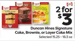 Weis Markets Duncan Hines Signature Cake, Brownie, or Layer Cake Mix offer