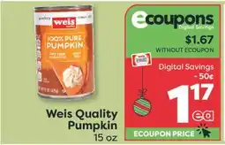 Weis Markets Weis Quality Pumpkin offer