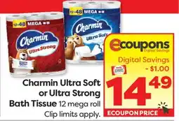 Weis Markets Charmin Ultra Soft or Ultra Strong Bath Tissue offer
