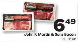 Weis Markets John F. Martin & Sons Bacon offer