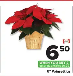 Weis Markets 6 Poinsettias offer