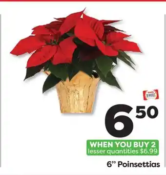Weis Markets 6 Poinsettias offer