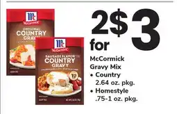 ACME McCormick Gravy Mix Country 2.64 oz. pkg. Homestyle. 75-1 oz. pkg offer