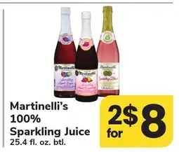 ACME Martinelli's 100% Sparkling Juice offer