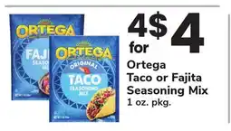 ACME Ortega Taco or Fajita Seasoning Mix offer