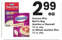 ACME Success Rice Boil In Bag Jasmine or Basmati 14 oz. pkg. or Minute Jasmine Rice 12 oz. pkg offer