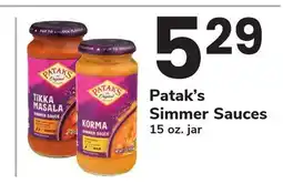 ACME Patak's Simmer Sauces offer