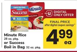 ACME Minute Rice 28 oz. pkg. or Success Boil in Bag 32 oz. pkg offer