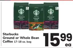 ACME Starbucks Ground or Whole Bean Coffee offer