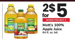 ACME Mott's 100% Apple Juice offer