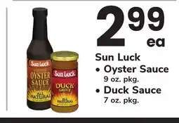 ACME Sun Luck Oyster Sauce 9 oz. pkg., Duck Sauce 7 oz. pkg offer