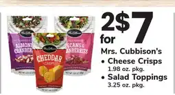 ACME Mrs. Cubbison's Cheese Crisps 1.98 oz. pkg. Salad Toppings 3.25 oz. pkg offer
