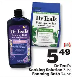 Weis Markets Dr Teal's Soaking Solution 3 lb Foaming Bath 34 oz offer