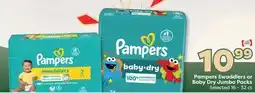 Weis Markets Pampers Swaddlers or Baby Dry Jumbo Packs offer