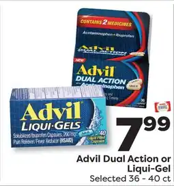 Weis Markets Advil Dual Action or Liqui-Gel offer