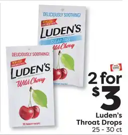 Weis Markets Luden's Throat Drops offer