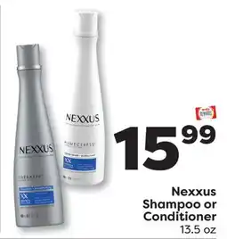 Weis Markets Nexxus Shampoo or Conditioner offer