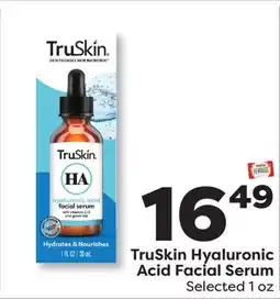 Weis Markets TruSkin Hyaluronic Acid Facial Serum offer