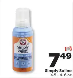 Weis Markets Simply Saline offer