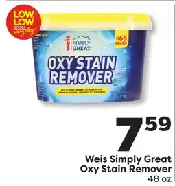 Weis Markets Weis Simply Great Oxy Stain Remover offer