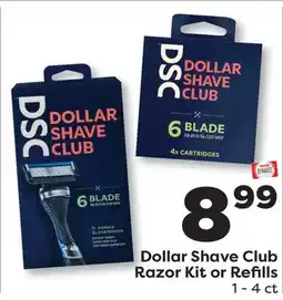 Weis Markets Dollar Shave Club Razor Kit or Refills offer