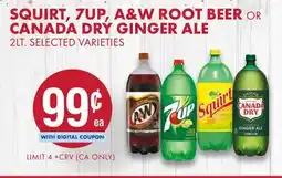 Smart & Final SQUIRT, 7UP, A & W ROOT BEER OR CANADA DRY GINGER ALE offer