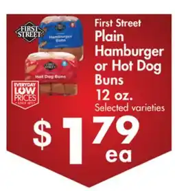 Smart & Final First Street Plain Hamburger or Hot Dog Buns offer