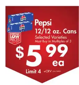Smart & Final Pepsi 12/12 oz. Cans offer