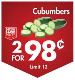 Smart & Final Cubumbers offer