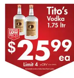 Smart & Final Tito's Vodka offer