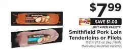 ShopRite Smithfield Pork Loin Tenderloins or Filets offer