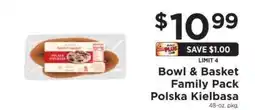 ShopRite Bowl & Basket Family Pack Polska Kielbasa offer