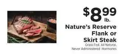 ShopRite Nature’s Reserve Flank or Skirt Steak offer