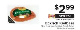 ShopRite Eckrich Kielbasa offer