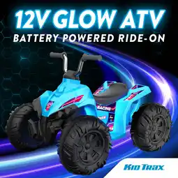 Walmart Kid Trax 12V Glow ATV Ride-On Toy, Blue, with LED Lights, Rechargeable Battery, Ages 3–6 offer