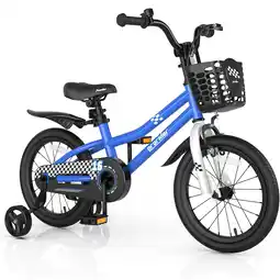 Walmart Prorider 16'' Kid's Bike with Removable Training Wheels & Basket for 4-7 Years Old Blue offer