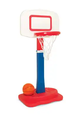 Walmart Play Day Adjustable Basketball Goal with Built-In Ball Storage and Easy Assembly offer