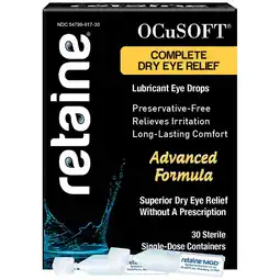 Walgreens Retaine MGD Lubricant Eye Drops Single-Dose Containers offer