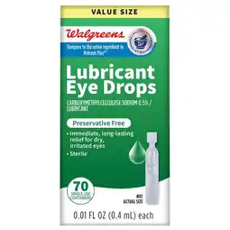 Walgreens Lubricant Preservative Free Eye Drops offer