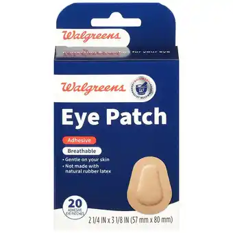 Walgreens Adhesive Eye Patch 2 1/4 inch x 3 1/8 inch offer