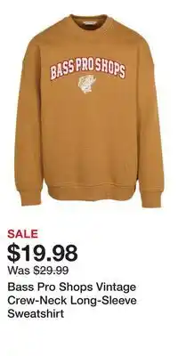 Cabela's Bass Pro Shops Vintage Crew-Neck Long-Sleeve Sweatshirt offer